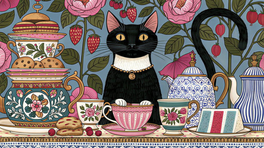 Black Cat Tea Party artwork