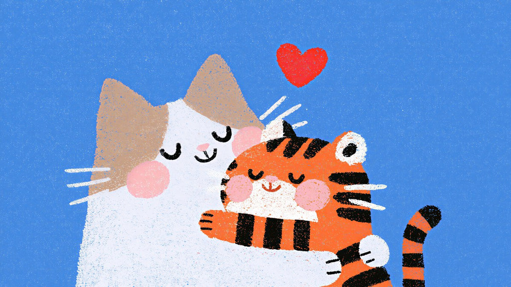 Cat and Kitten Heart artwork