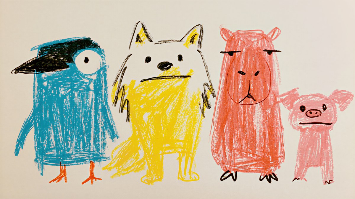 Crayon Animal Lineup artwork