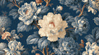 Navy Peony Chintz artwork