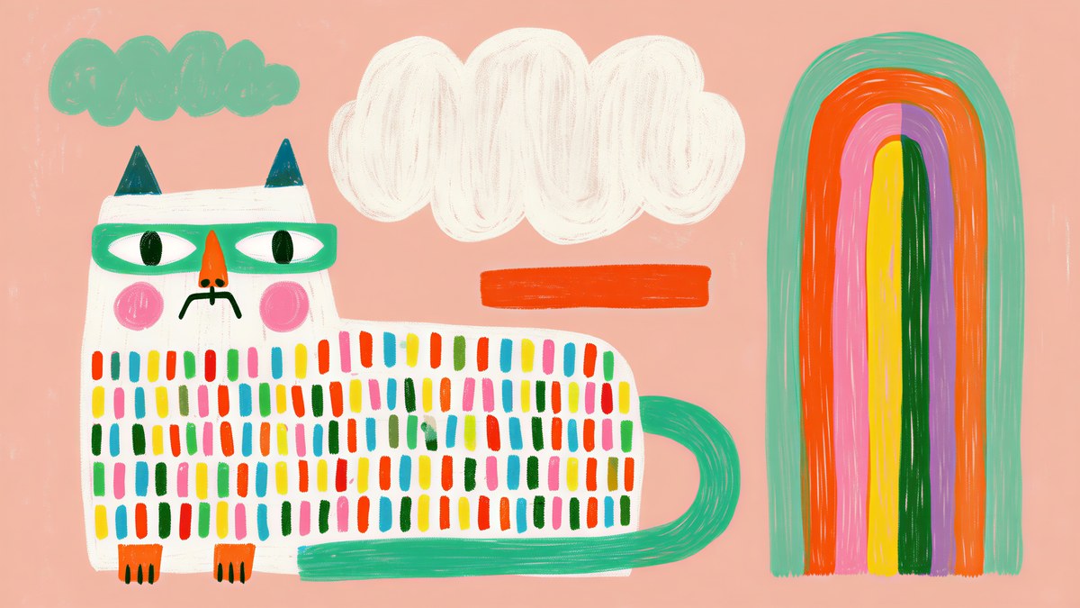 Rainbow Glasses Cat artwork
