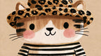 Leopard Hat Kitten artwork