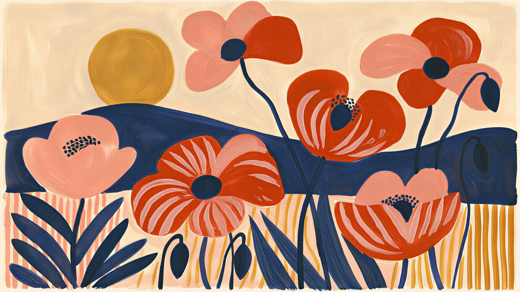 Mid Century Poppy Hills artwork