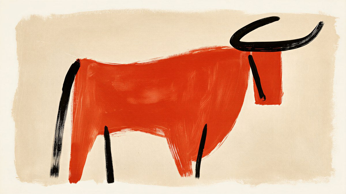 Brushstroke Bull artwork