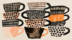 Stacked Polka Dot Teacups artwork