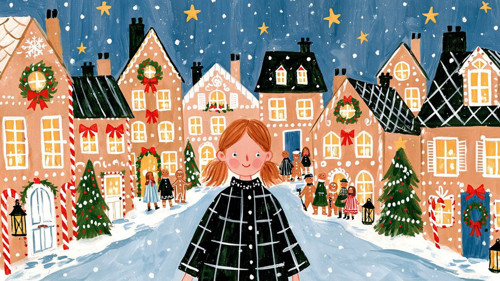 Gingerbread Village Night artwork