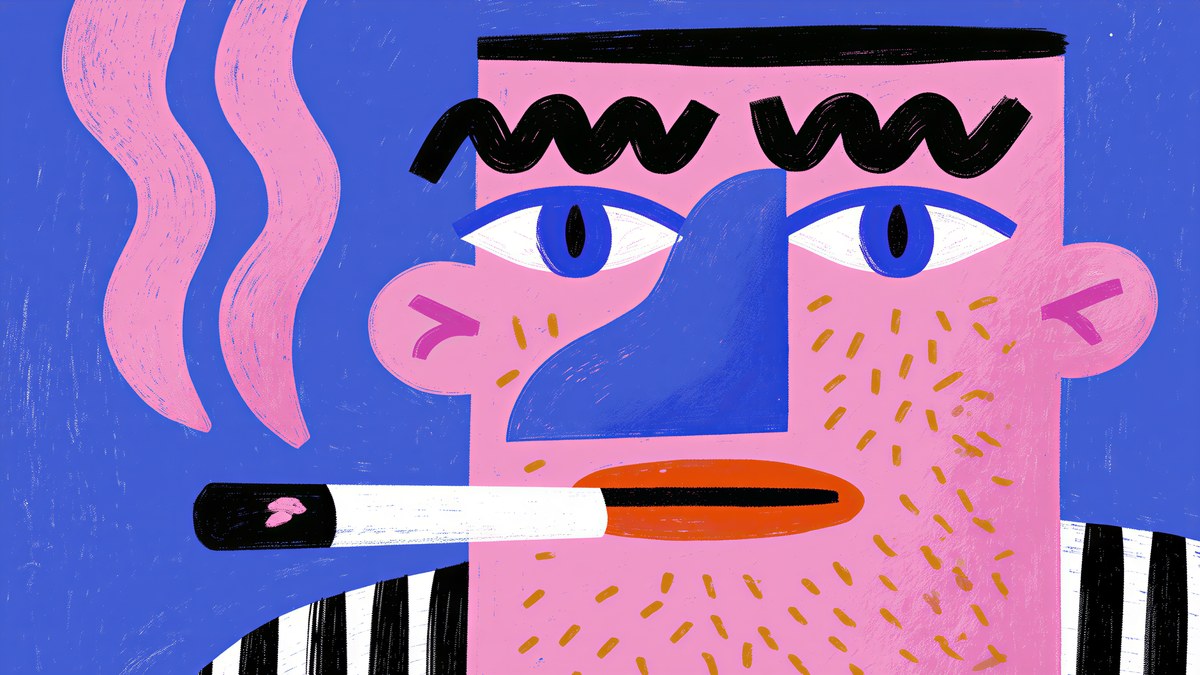 Smoke Break Portrait artwork