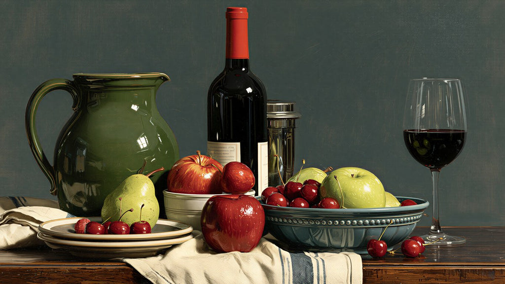 Wine Jug and Cherries artwork