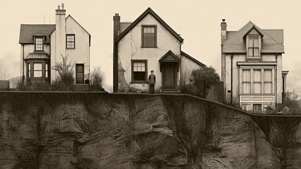 Three Cliffside Houses artwork