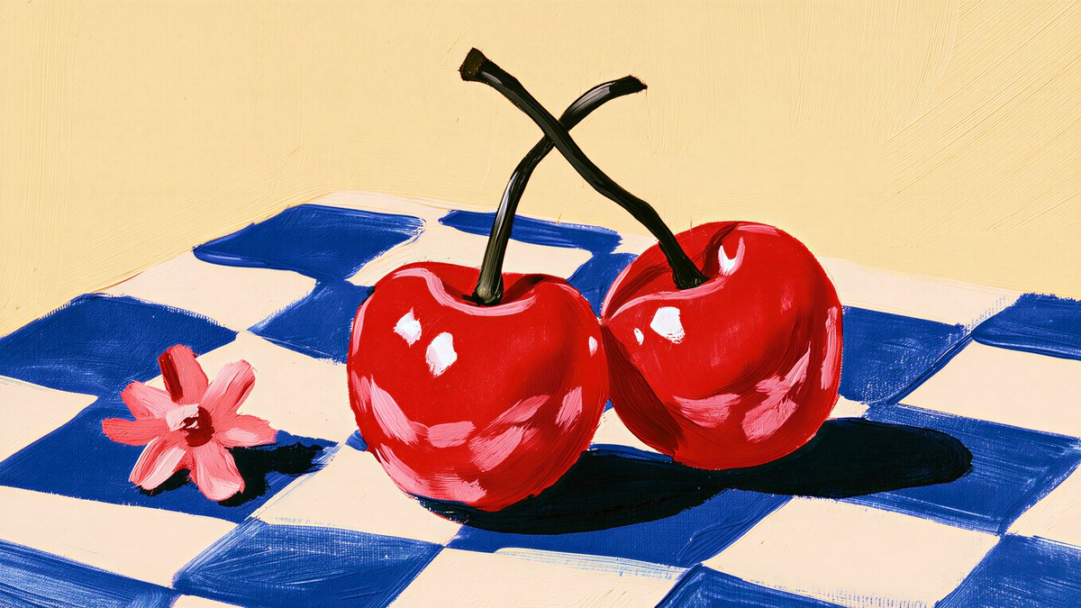Checkerboard Cherries artwork