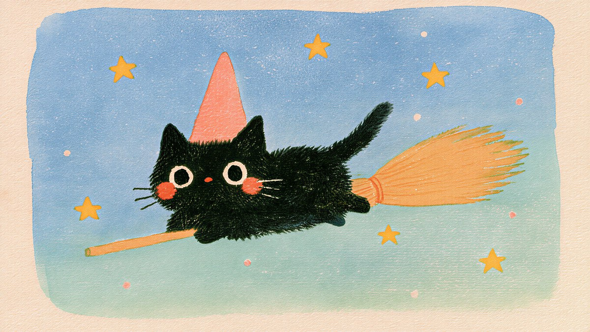 Broomstick Black Kitten artwork