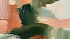 Green and Peach Impasto artwork