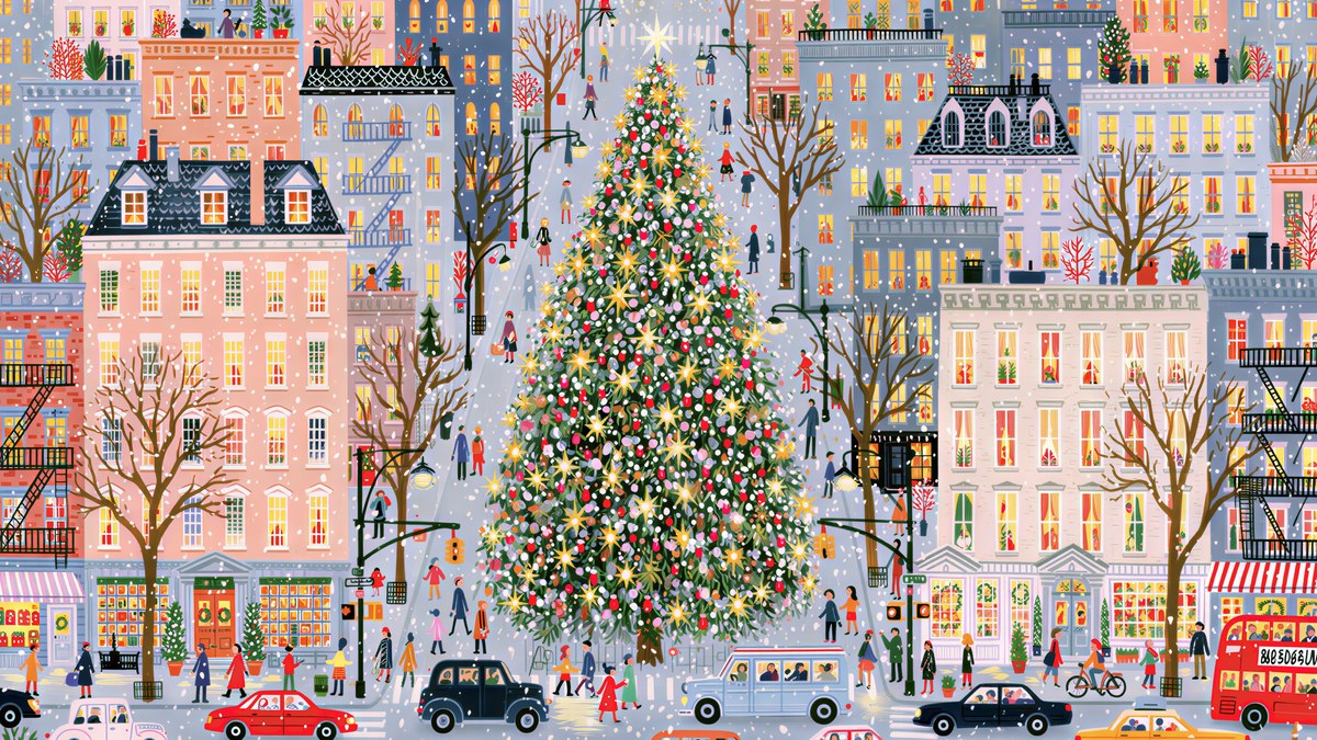 Giant Tree City Street artwork