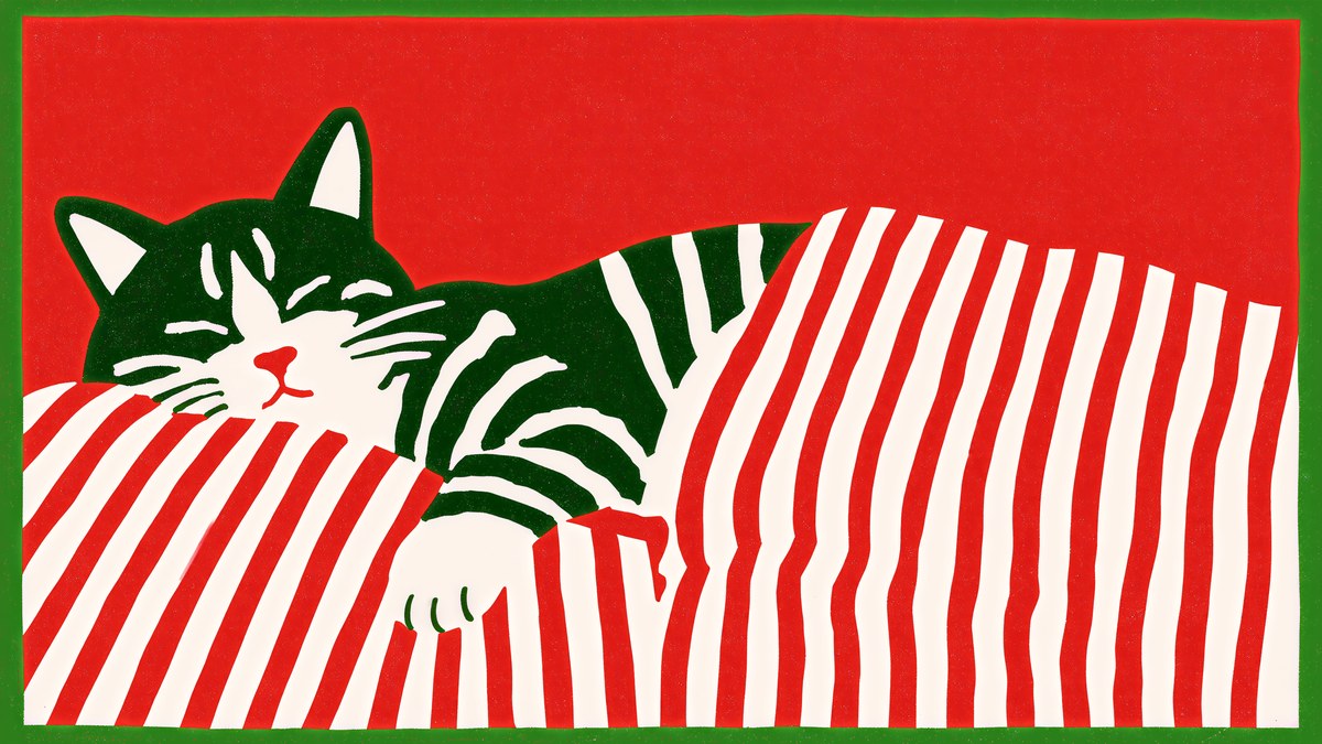 Candy Stripe Cat Nap artwork