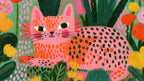 Pink Spotted Cat artwork