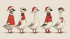 Five Festive Geese artwork