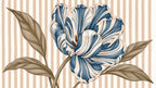 Blue Tulip on Stripes artwork