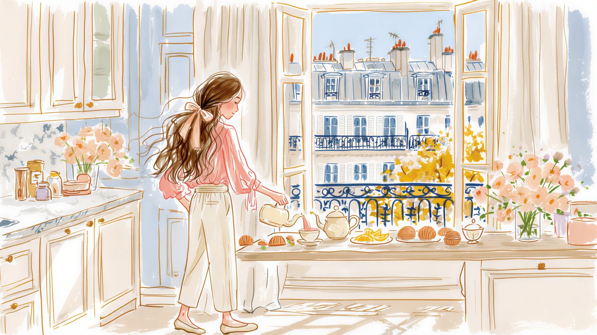 Paris Morning Tea artwork