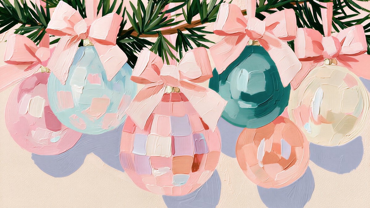 Pink Bow Ornaments artwork