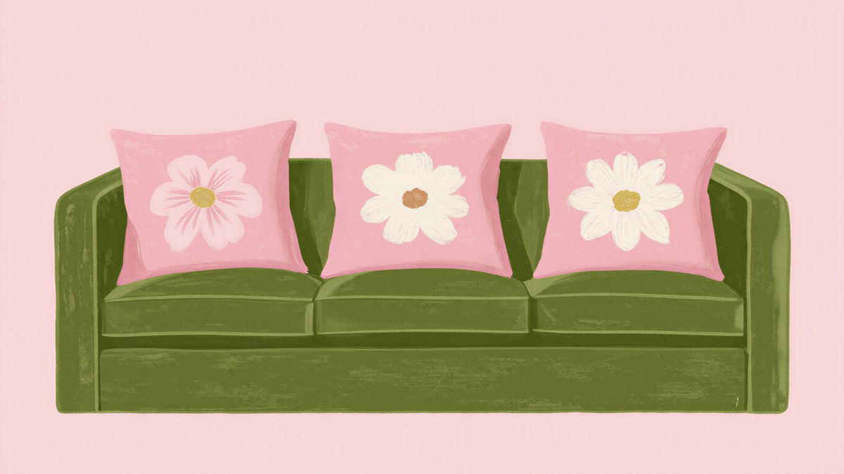 Flower Pillow Sofa artwork