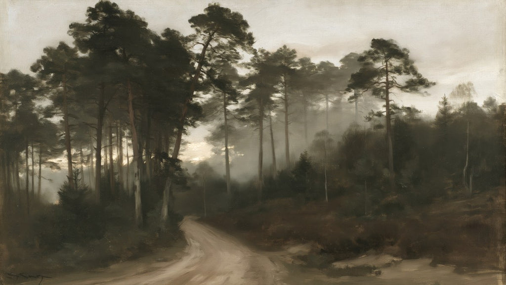Misty Pine Forest Path artwork