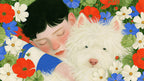 Westie Wildflower Portrait artwork