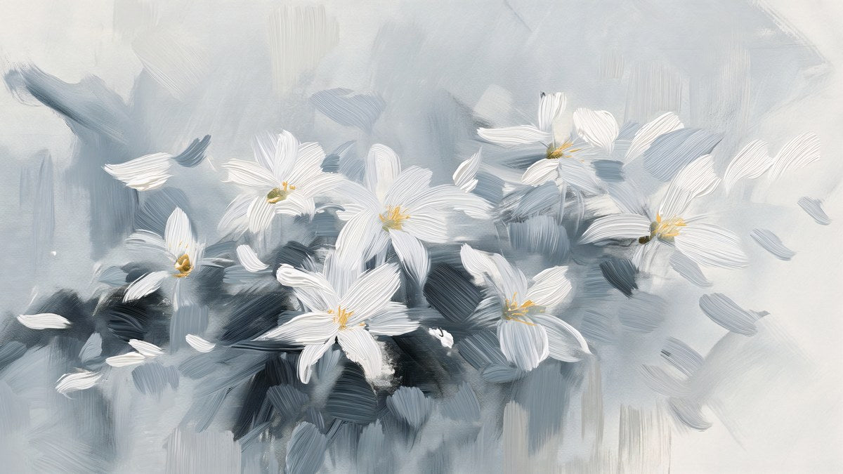 Charcoal Star Flowers artwork
