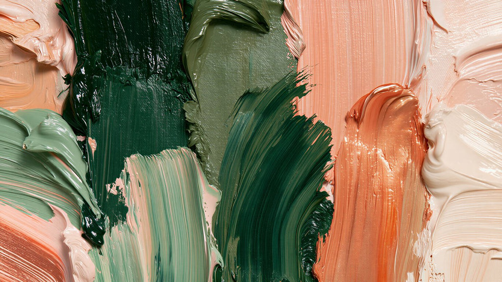 Forest Green Copper Strokes artwork