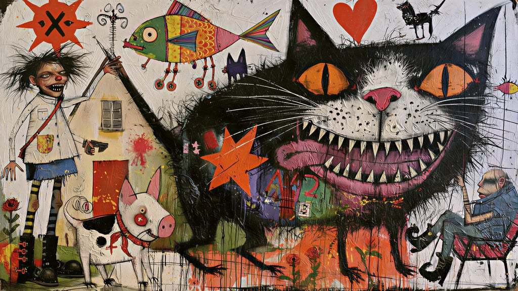Giant Grinning Cat artwork