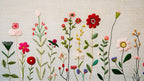 Stitched Linen Wildflowers artwork