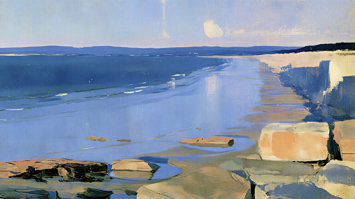 Low Tide Sandstone Cliffs artwork