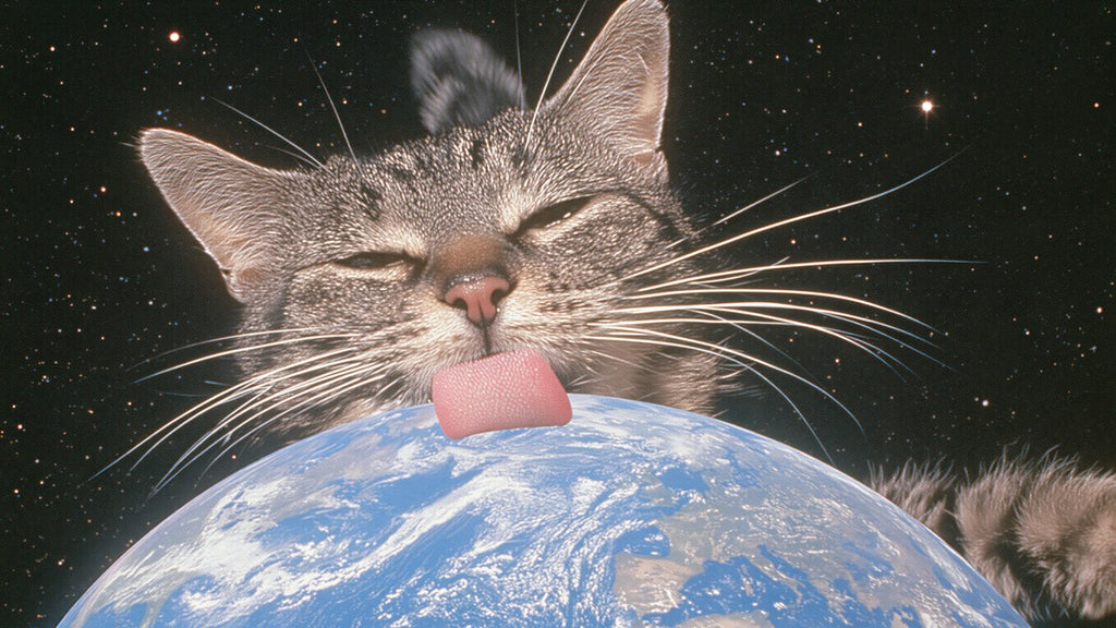 Cat Licking Earth artwork