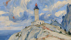 Swirling Sky Lighthouse artwork