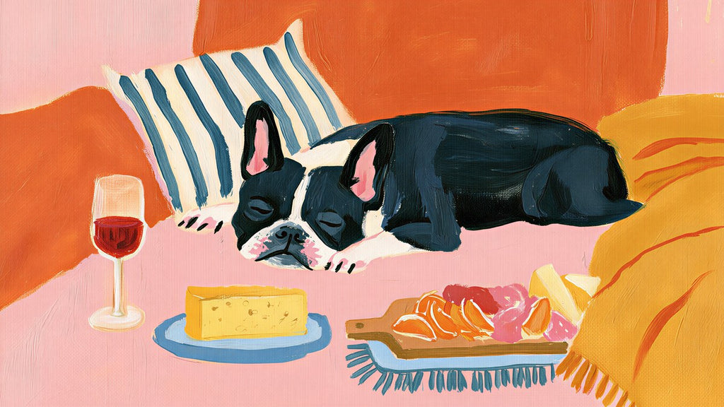 Bulldog Wine and Cheese artwork