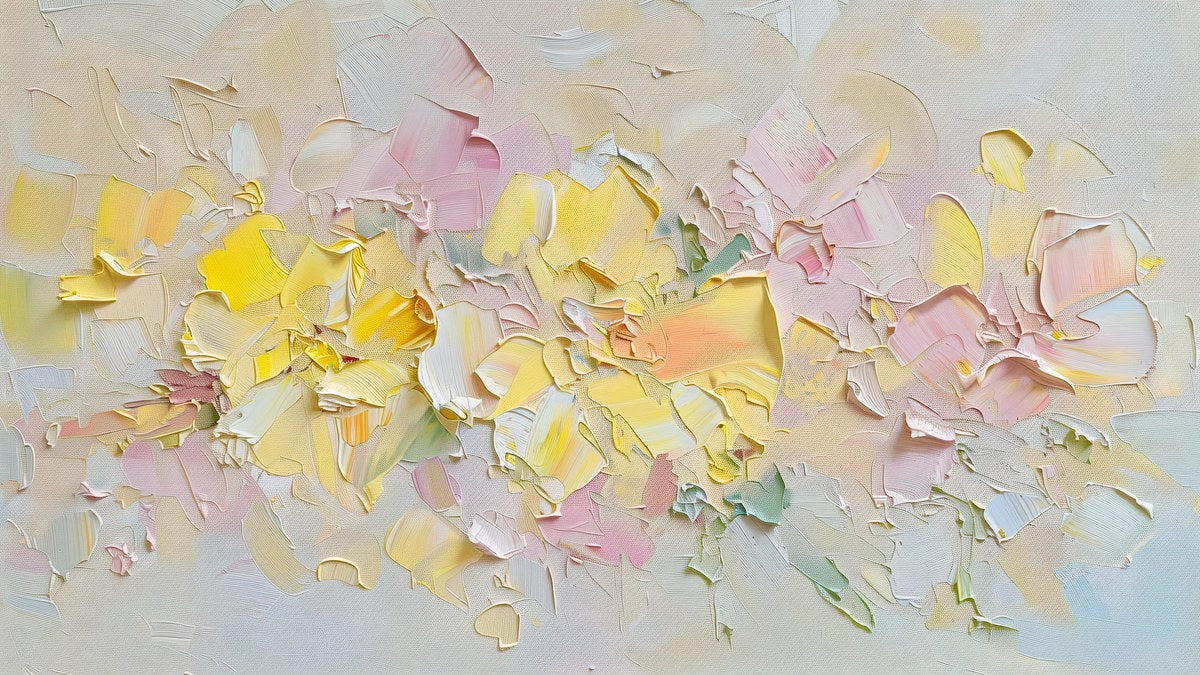 Pastel Impasto Blooms artwork
