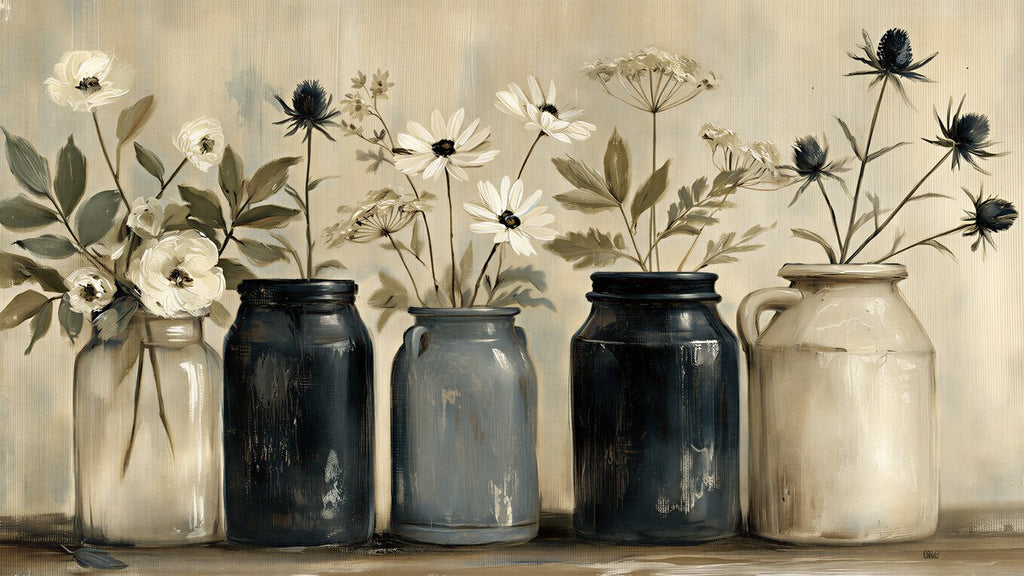Wildflowers in Old Crocks artwork