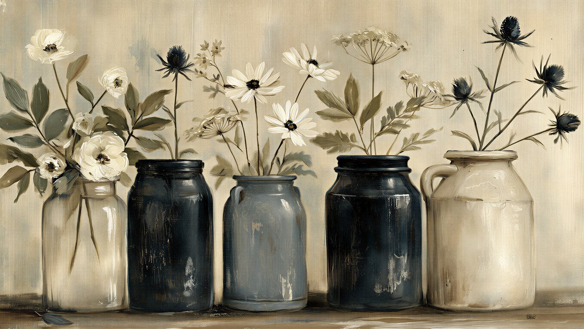 Wildflowers in Old Crocks artwork
