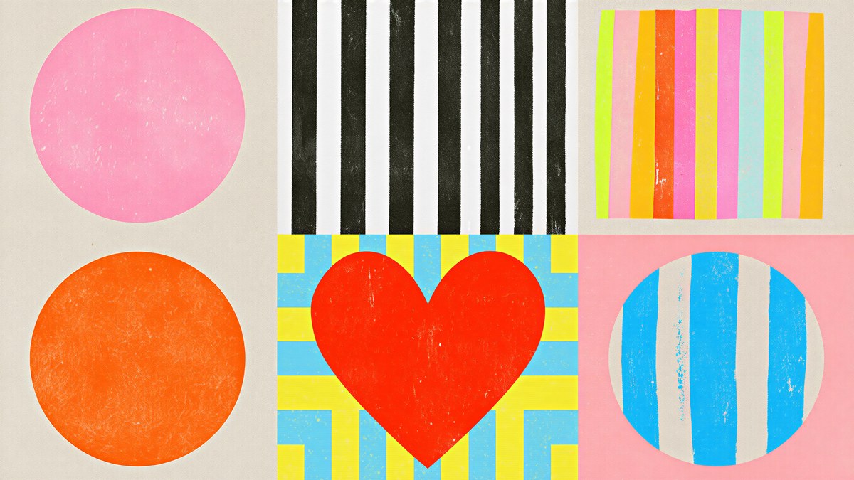 Risograph Shape Grid artwork