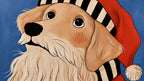 Santa Hat Retriever artwork