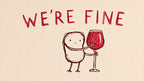 Worried Wine Doodle artwork