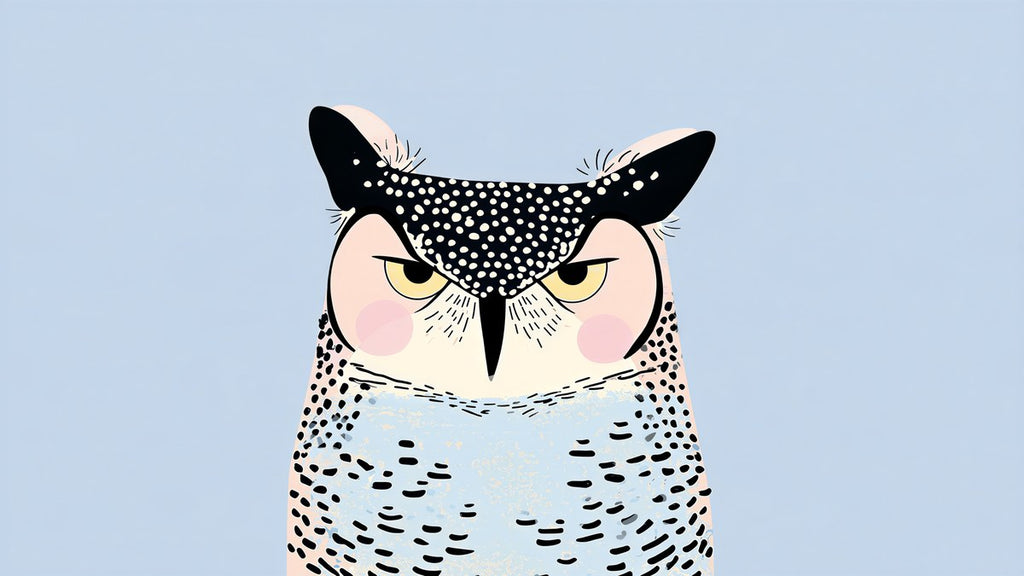 Grumpy Dotted Owl artwork