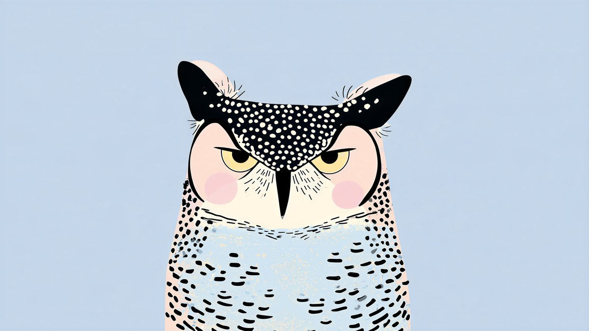 Grumpy Dotted Owl artwork