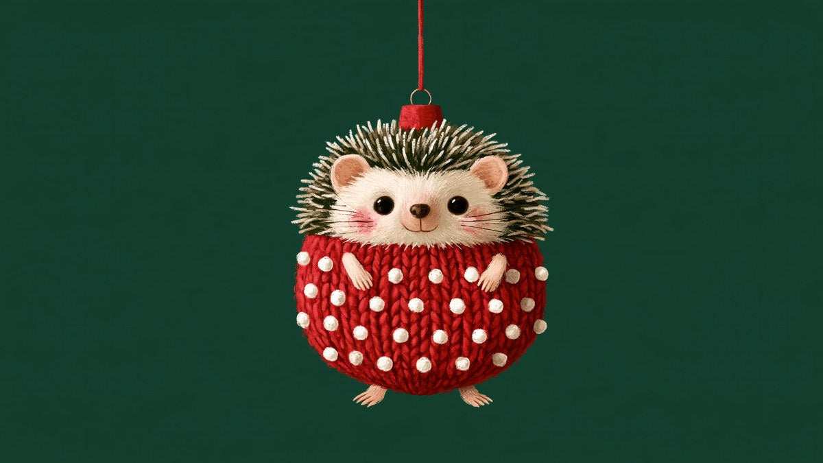 Knit Hedgehog Ornament artwork