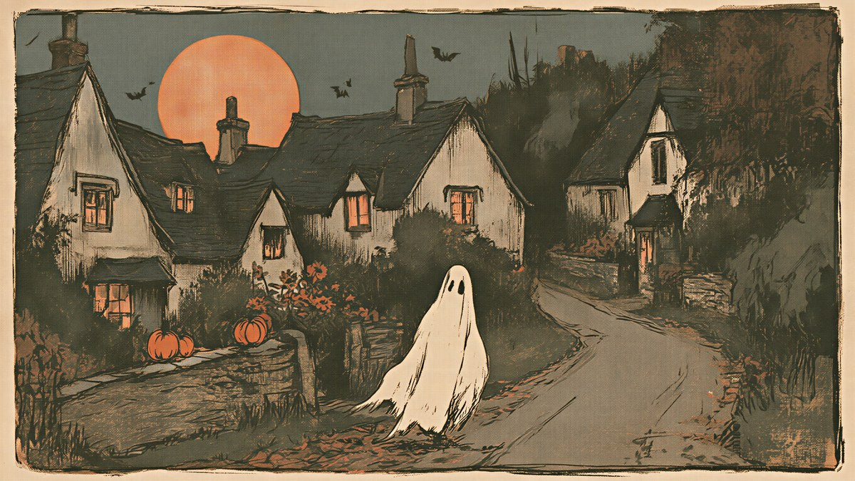Moonlit Village Ghost artwork