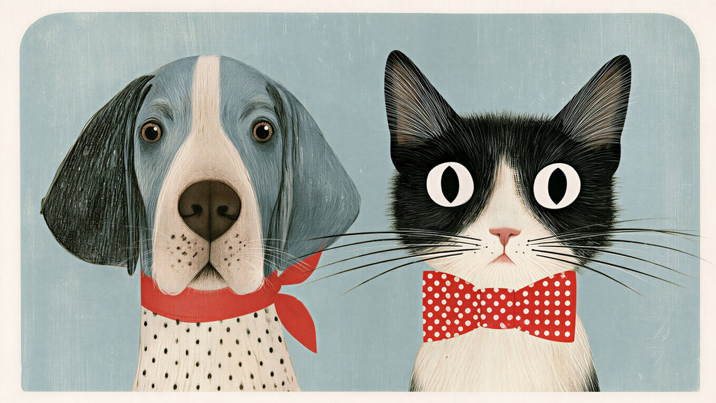 Hound and Cat Portrait artwork
