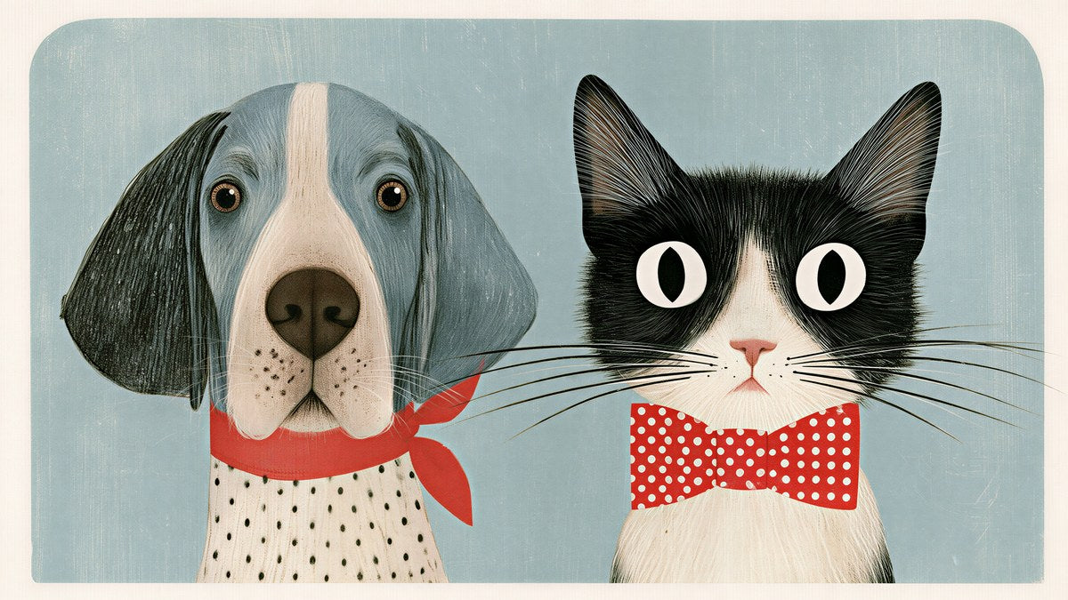 Hound and Cat Portrait artwork