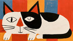 Winking Mid Century Cat artwork