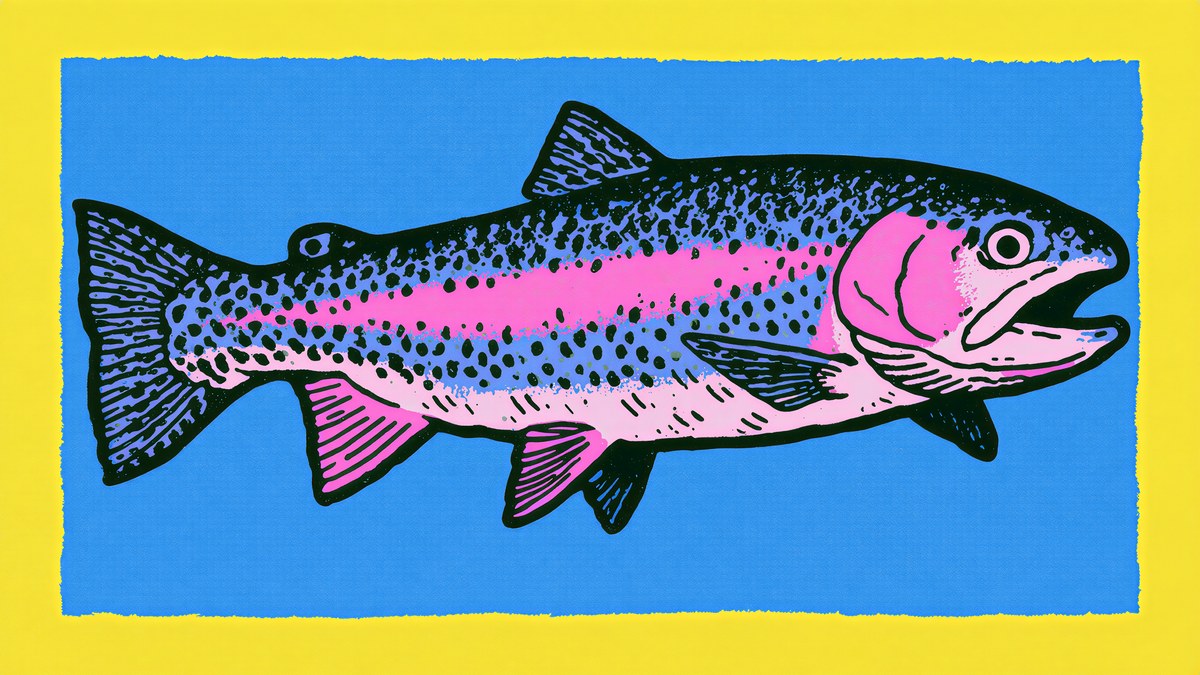 Neon Rainbow Trout artwork