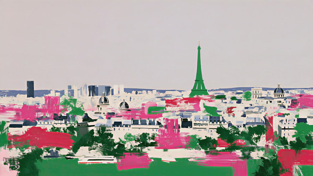 Pink Paris Skyline artwork