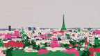 Pink Paris Skyline artwork